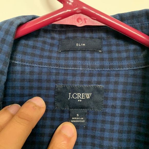 J. Crew Blue/Black Checkered Button Up - Picture 4 of 4